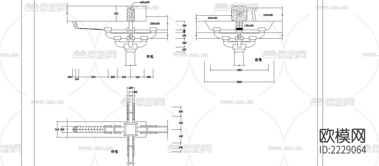 某古建施工图CAD大样下载（渲染图2）