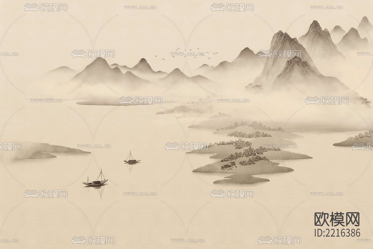 新中式山水壁纸下载