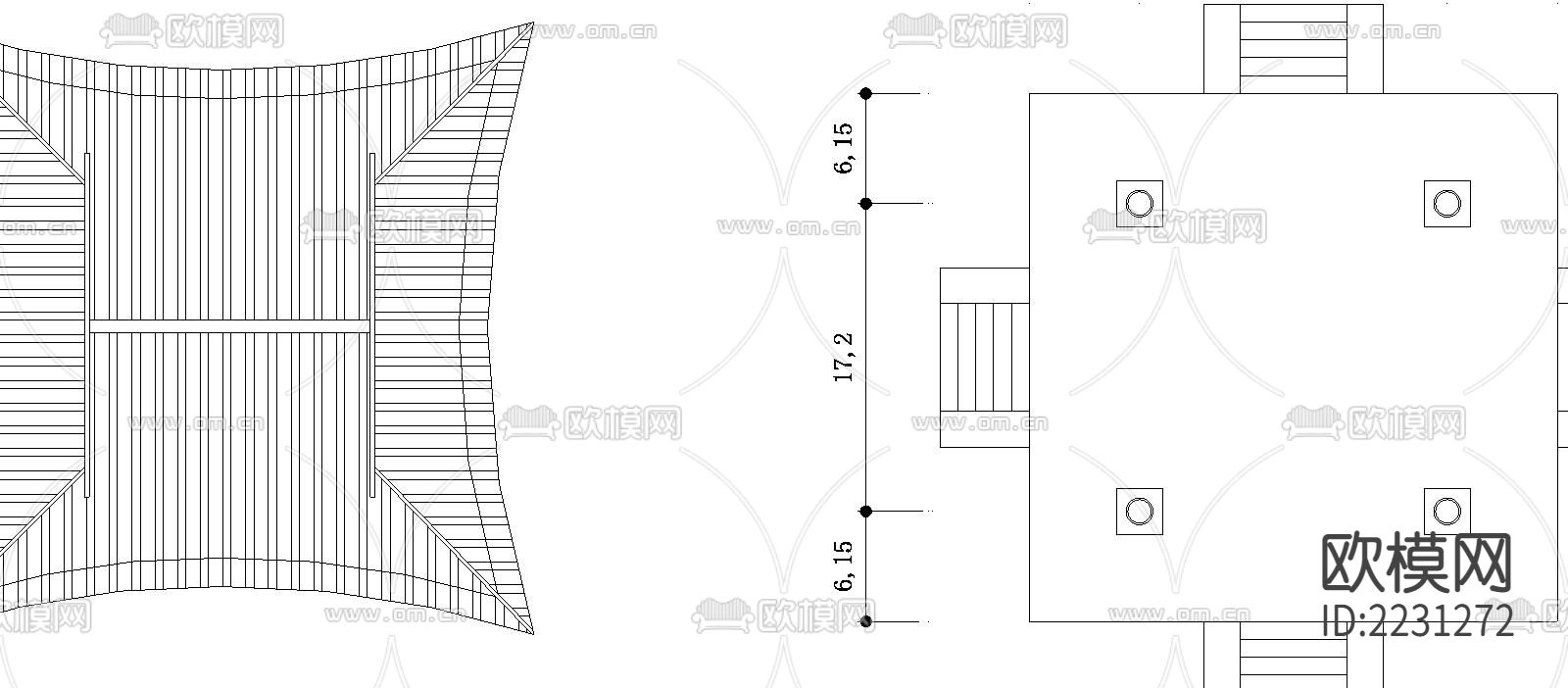 圣母殿cad施工图下载（渲染图4）