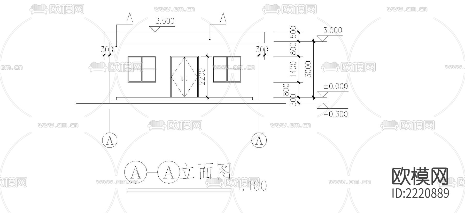 后勤仓库CAD施工图下载（渲染图4）