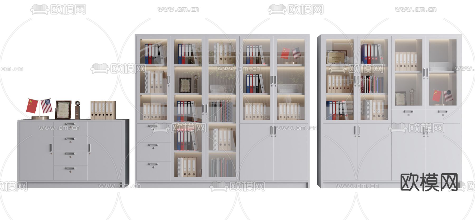 现代文件柜3d模型下载
