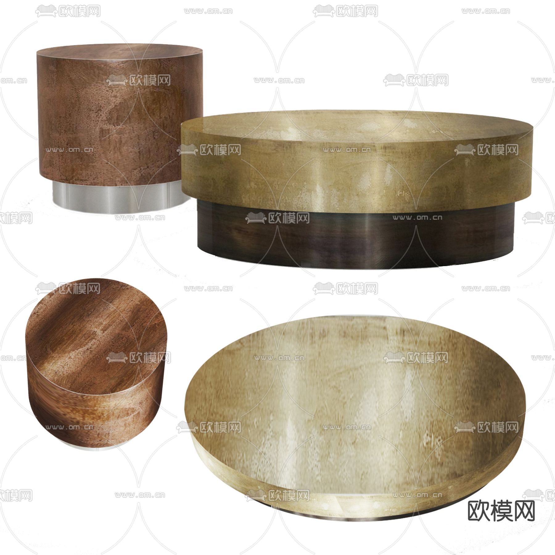 BAXTER 茶几组合3d模型下载