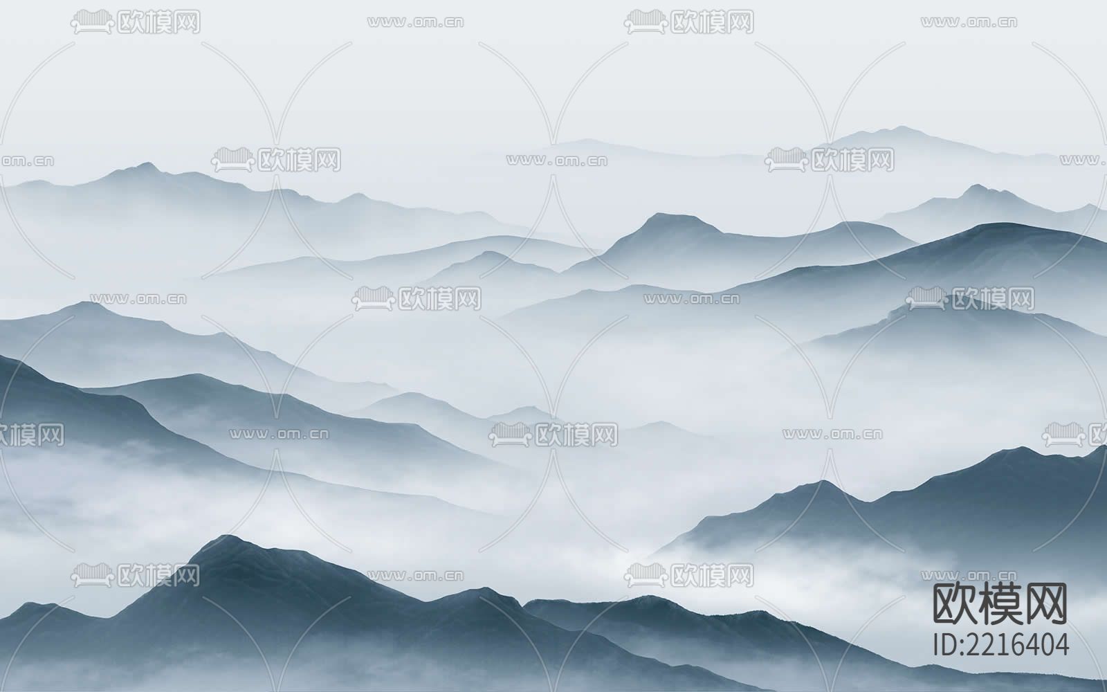 华琴新中式山水壁纸下载