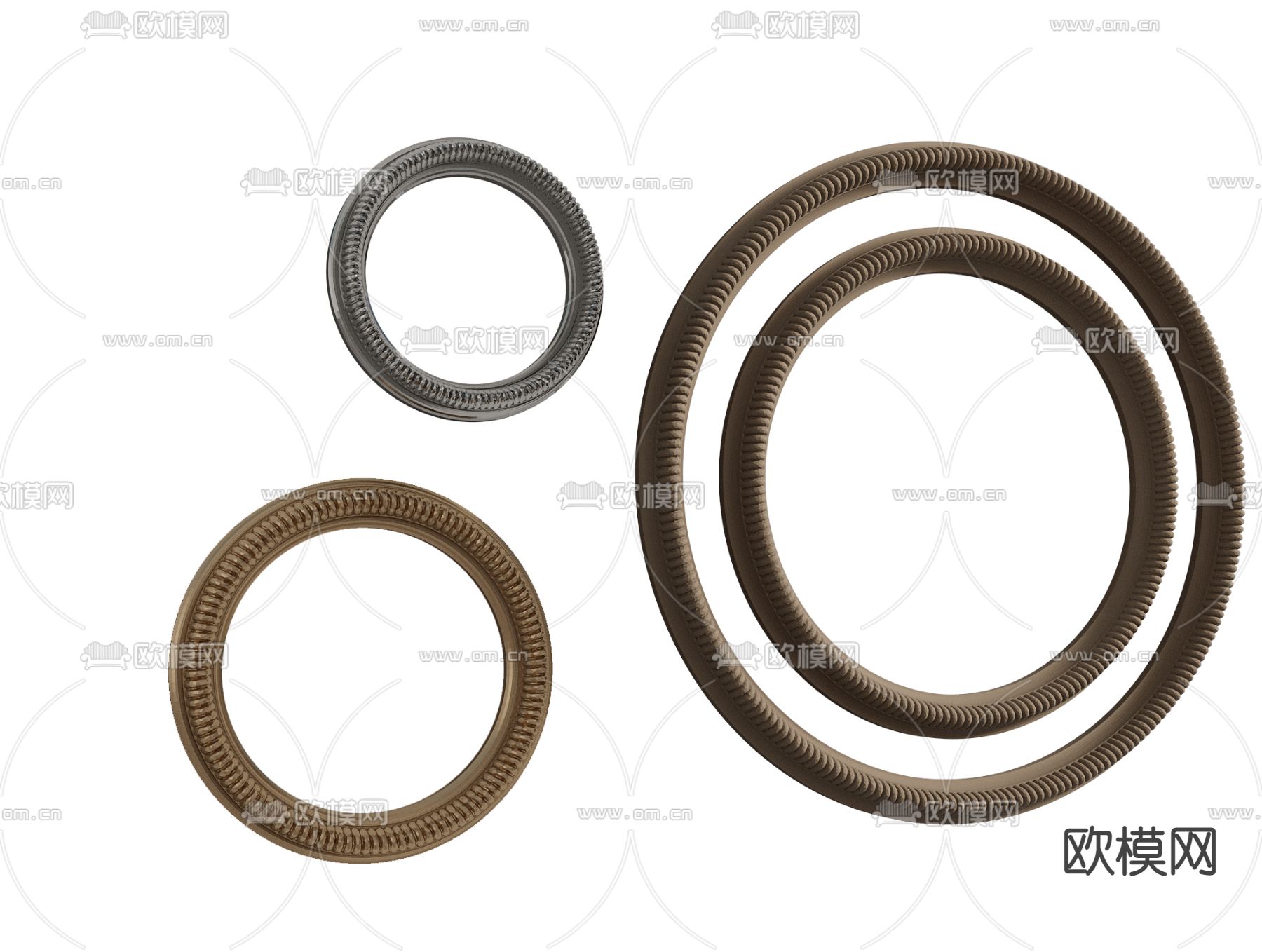 美式石膏立体墙饰免费3d模型下载