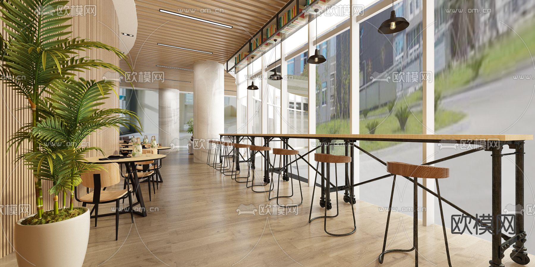 现代公司休闲区免费3d模型下载