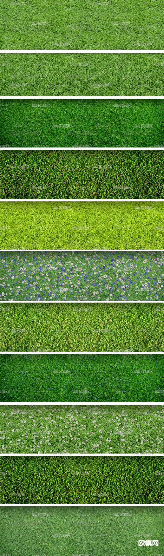 现代草地平面素材景观psd下载