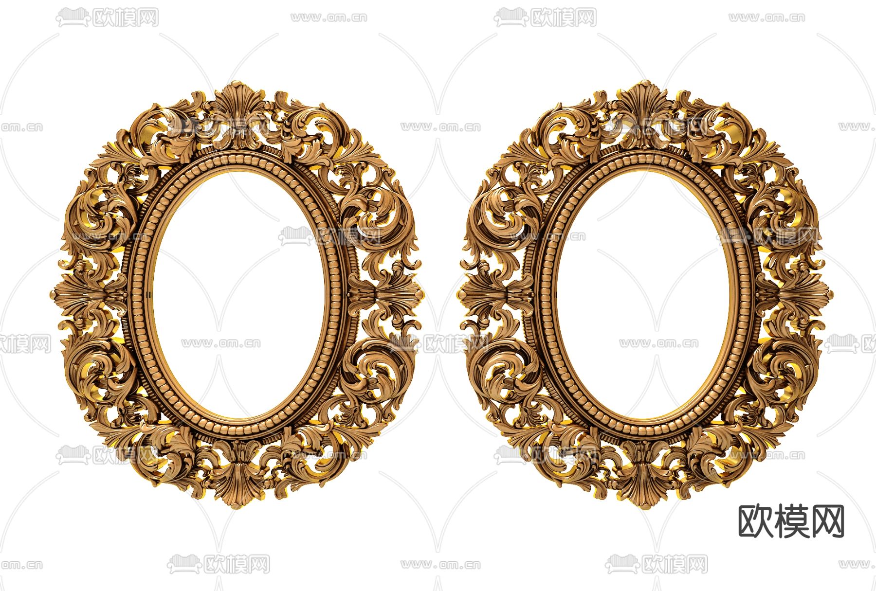 欧式金属雕花圆形摆件3d模型下载