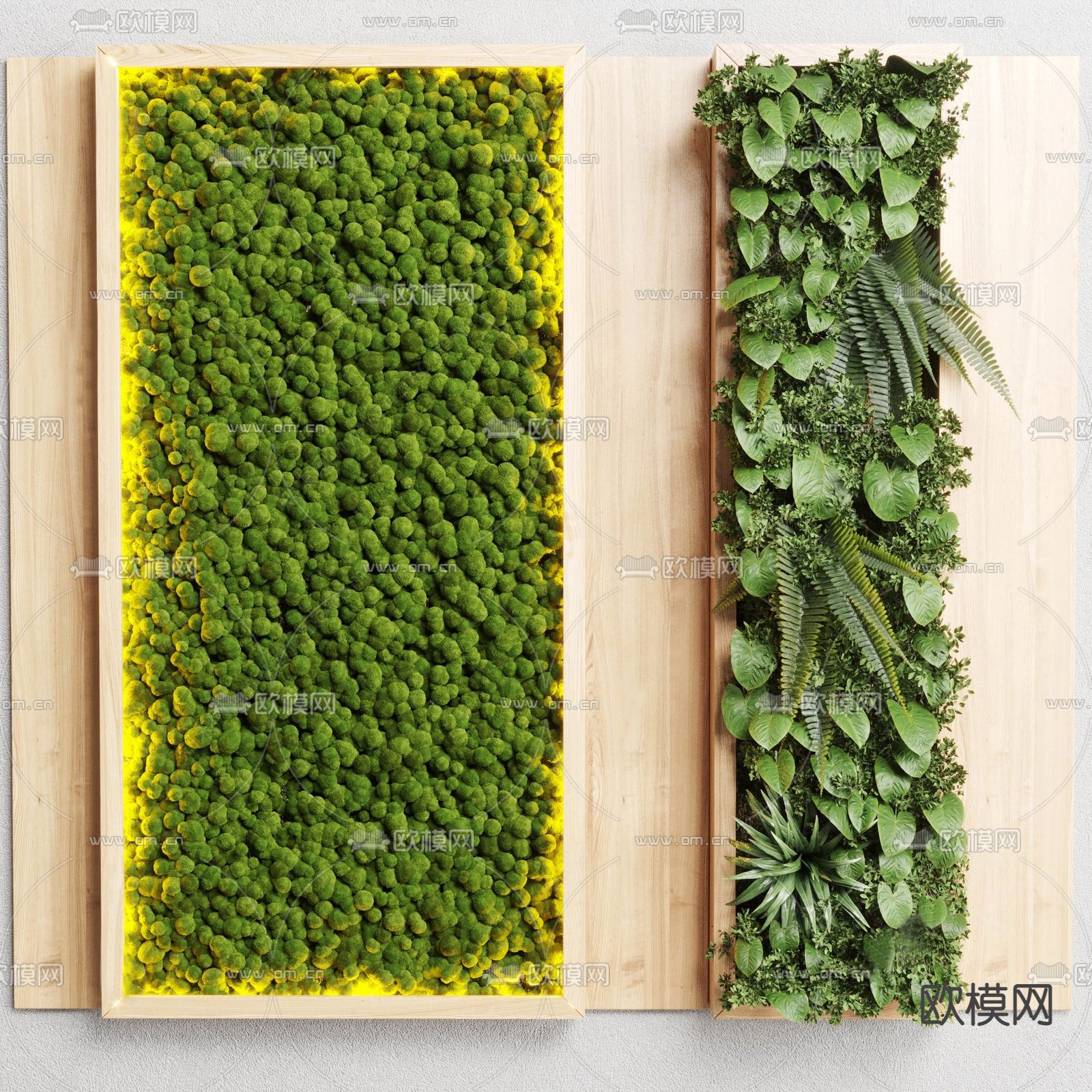 现代植物墙su模型