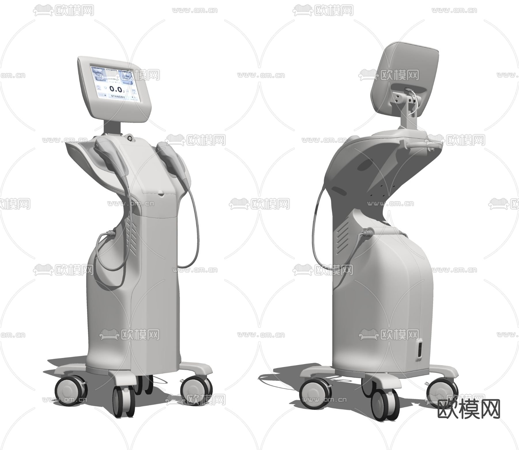 现代人工智能机器人su模型下载（渲染图2）