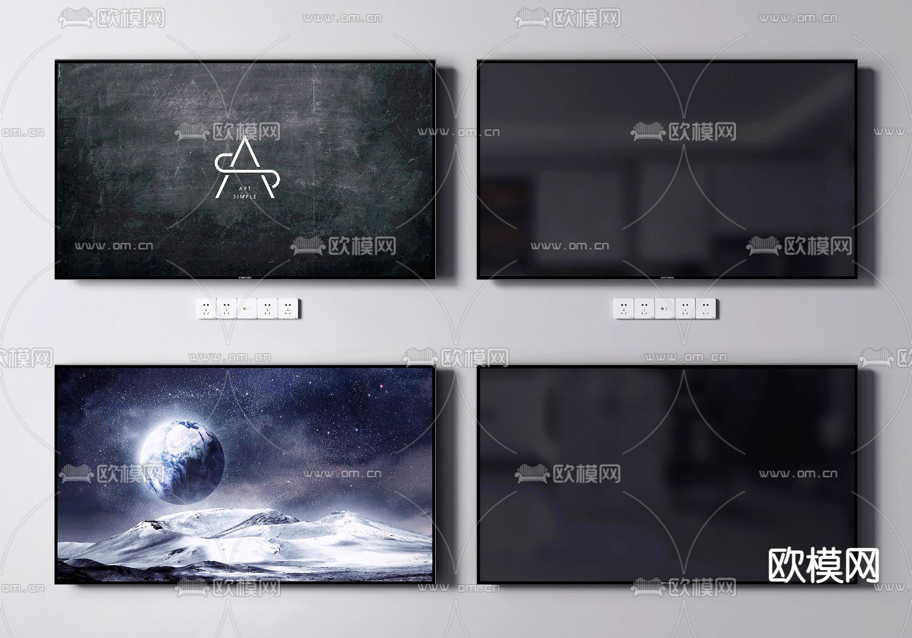 液晶电视机3d模型下载