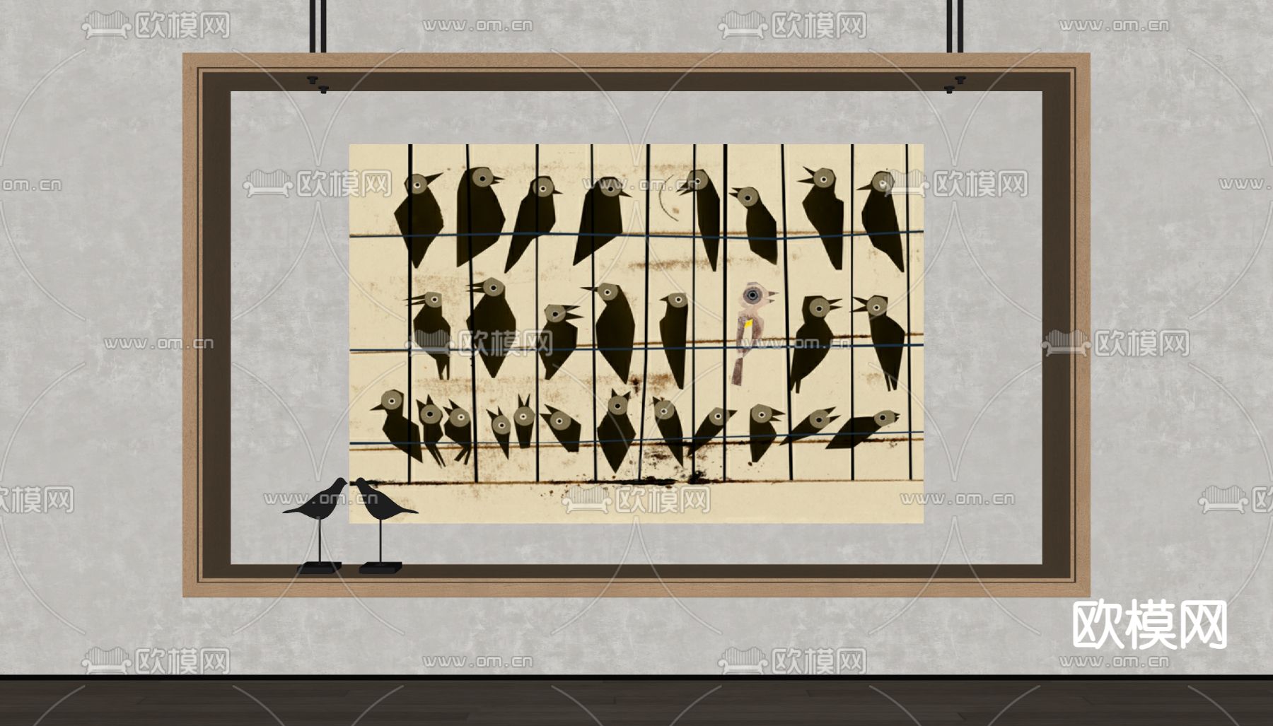 现代装饰画su模型