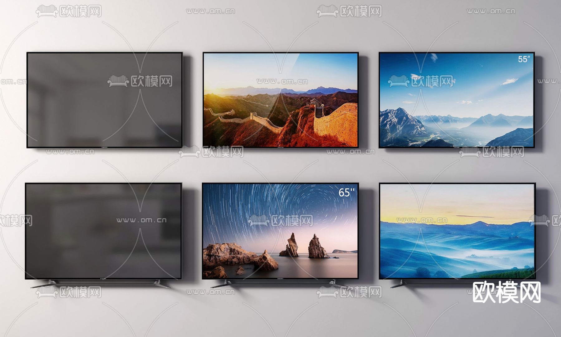 电视机显示屏3d模型下载