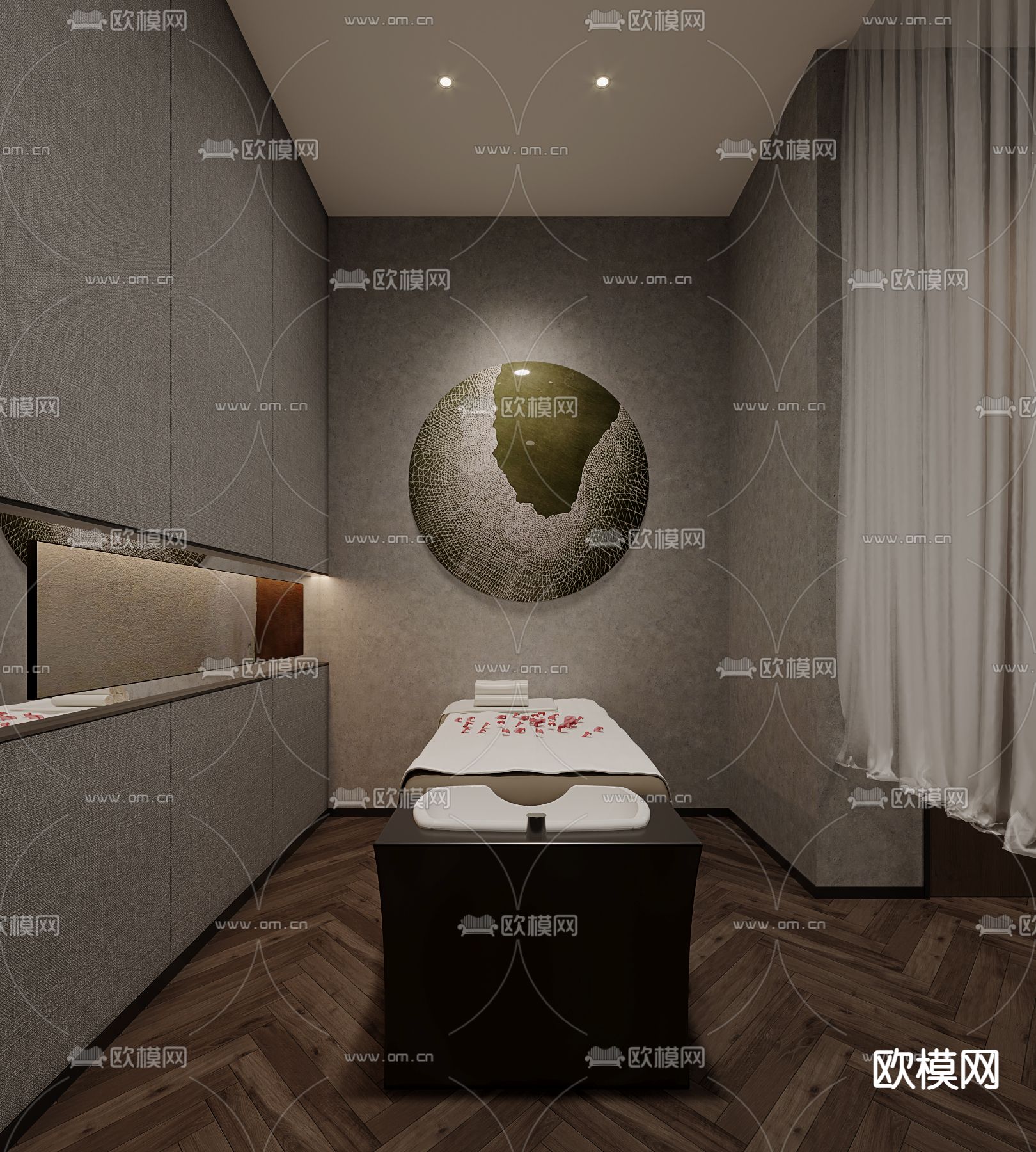 现代SPA护理房3d模型下载