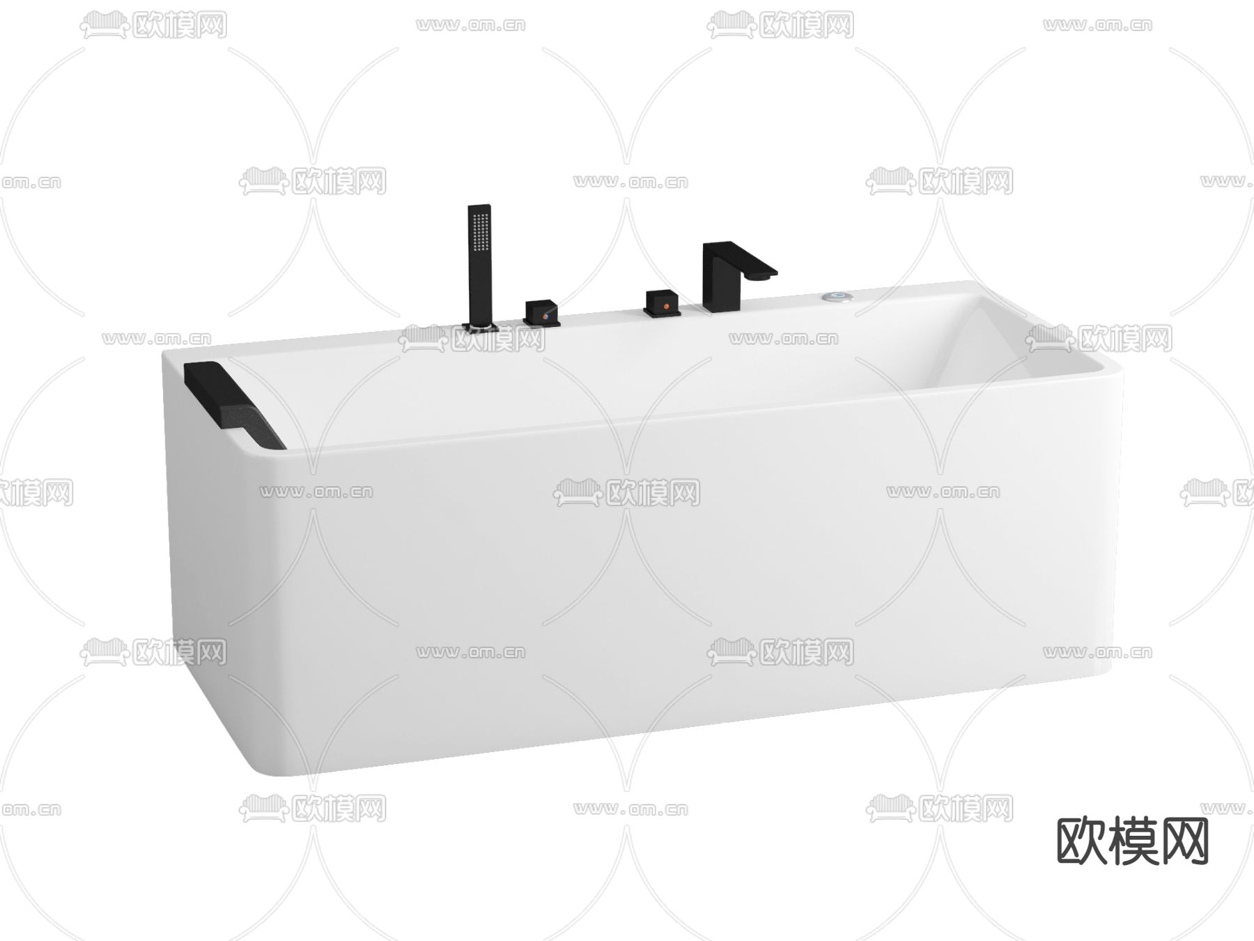 现代浴缸3d模型下载