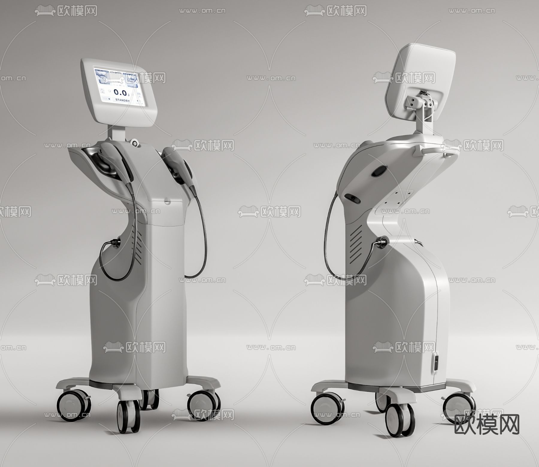 现代人工智能机器人su模型下载（渲染图1）