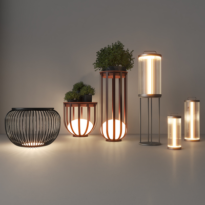  现代庭院灯su模型 