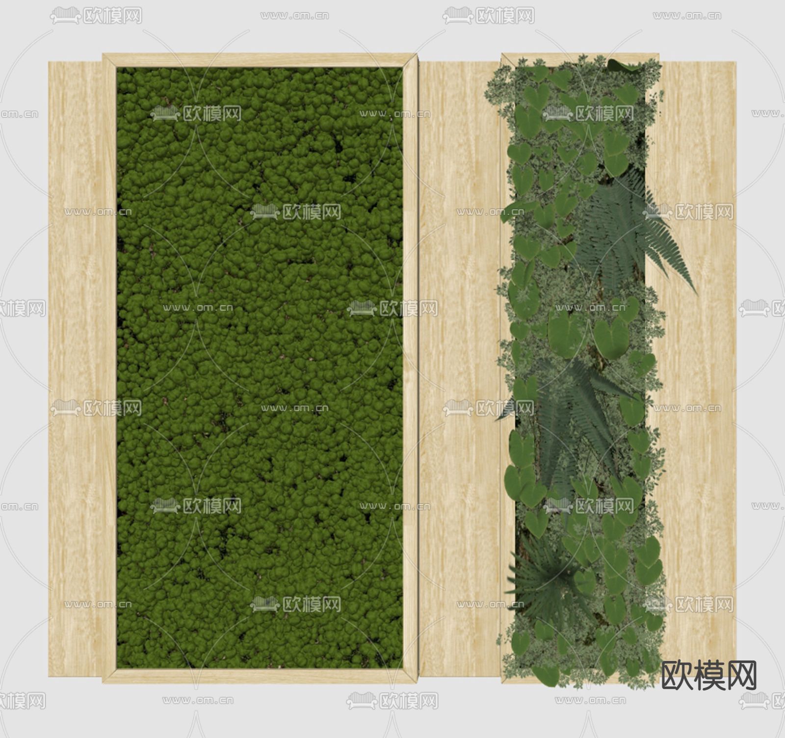 现代植物墙su模型
