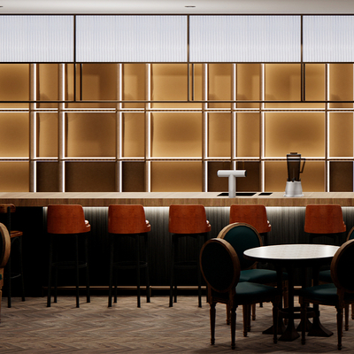  工业风酒吧su模型 