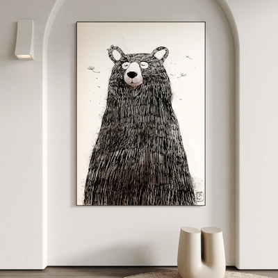  现代卡通装饰画su模型 