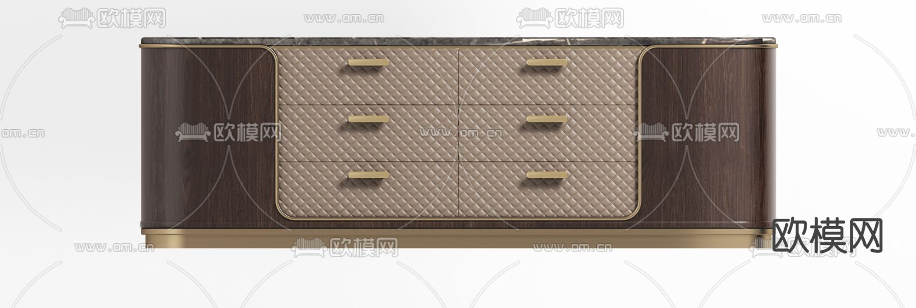 BENTLEY 现代轻奢电视柜3d模型下载（渲染图2）