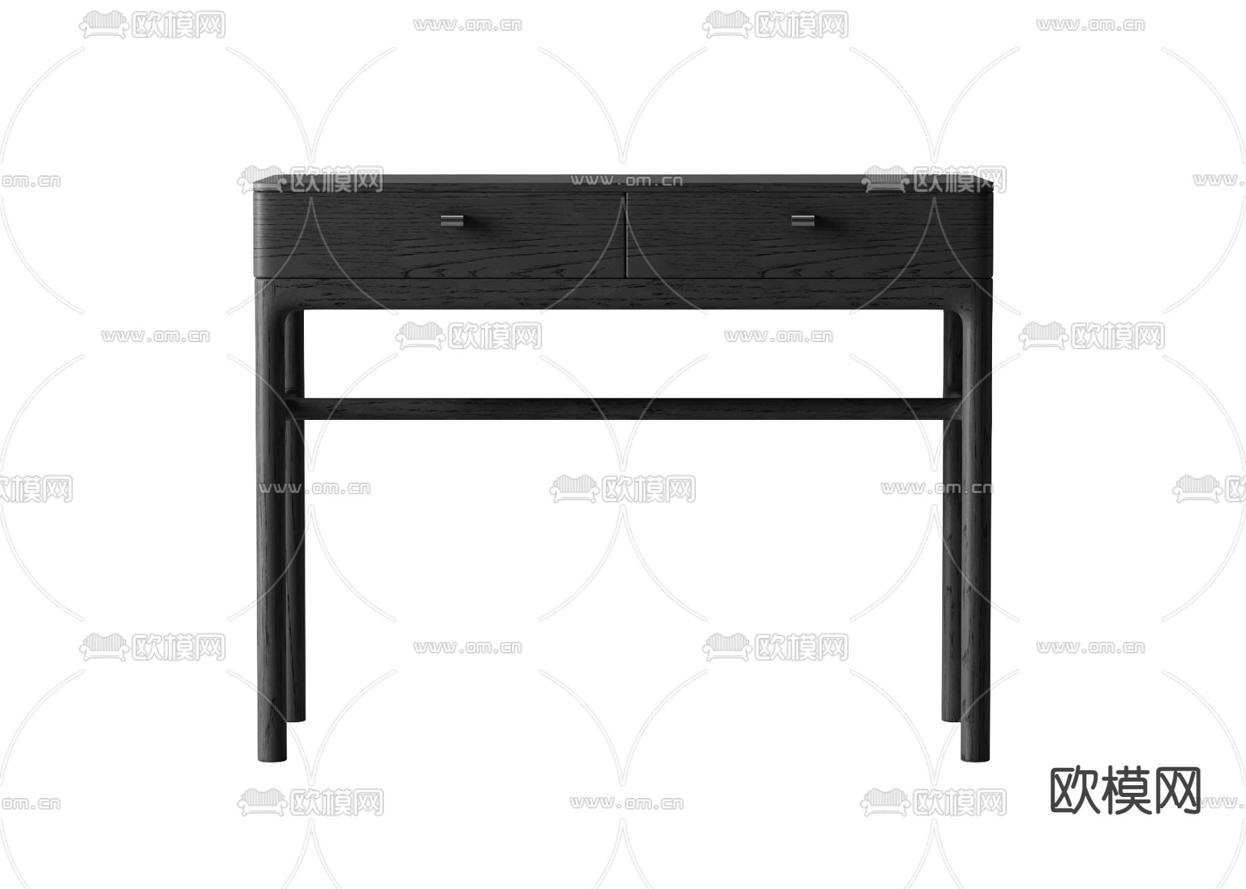 现代黑色床头柜免费3d模型下载