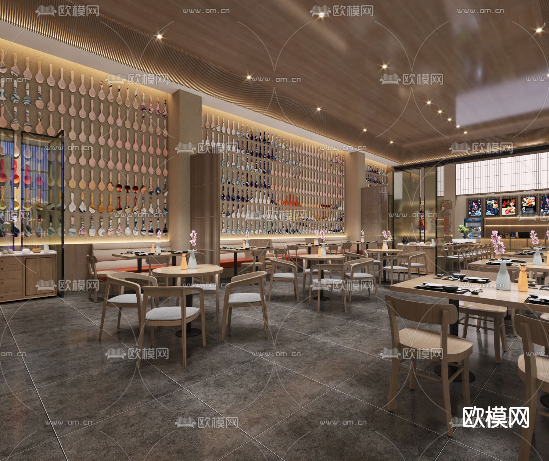 日式拉面店3d模型下载（渲染图4）