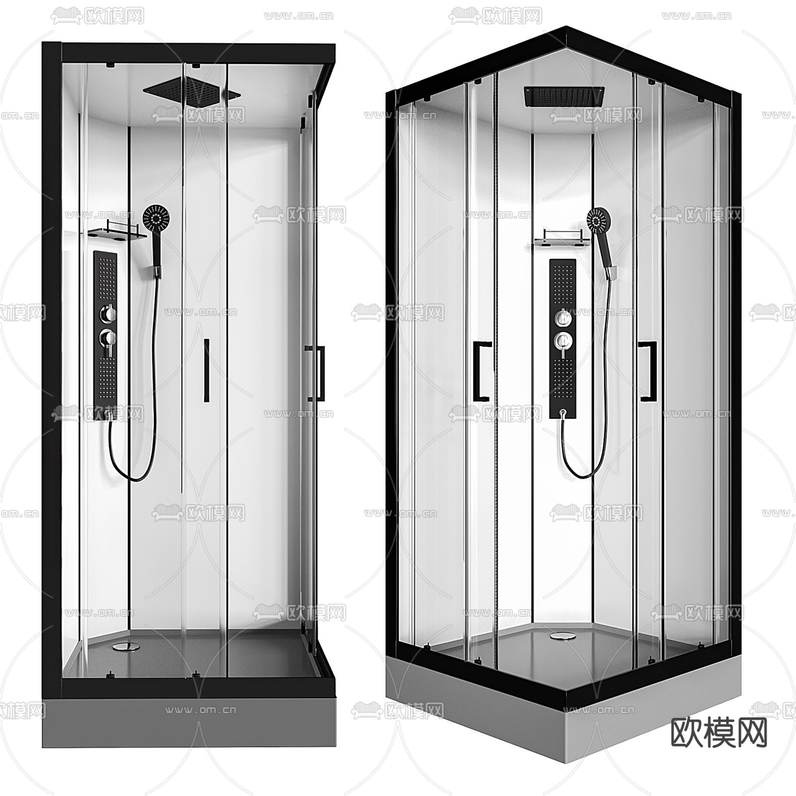 现代淋浴间3d模型下载