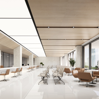  现代服务办事大厅su模型 