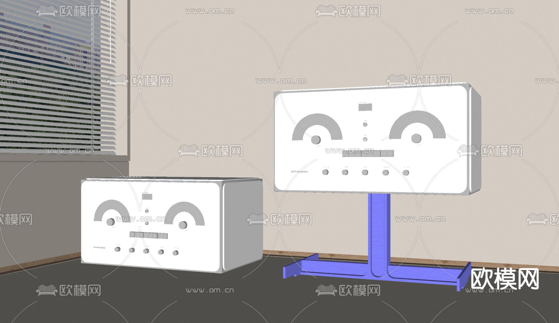 现代音响su模型