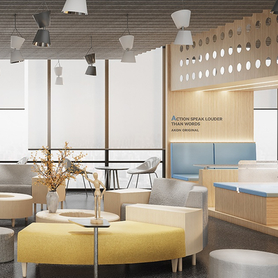  现代公司休息区su模型 