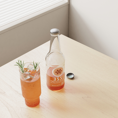  现代饮料水杯su模型 