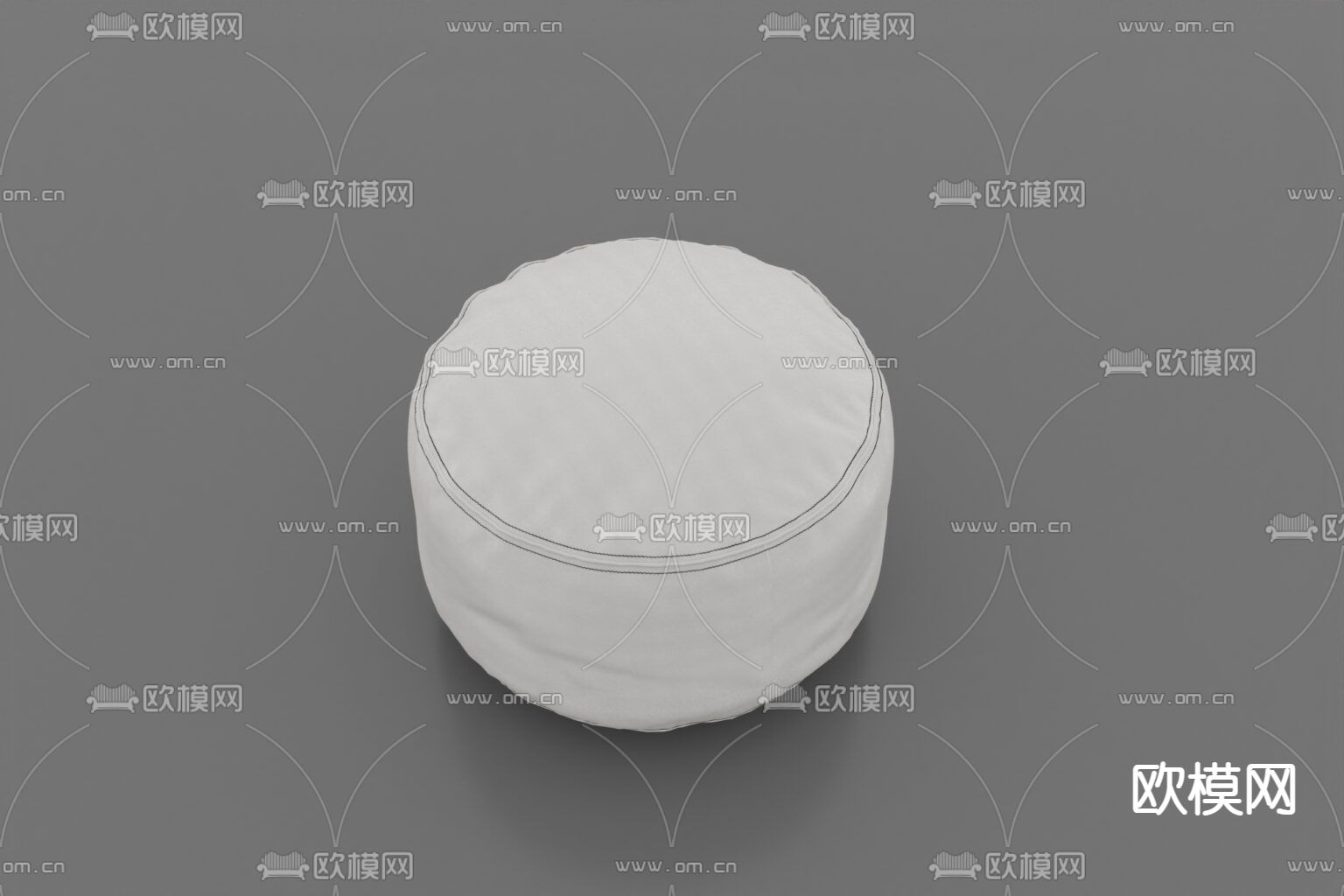 现代简约布艺沙发凳免费3d模型下载