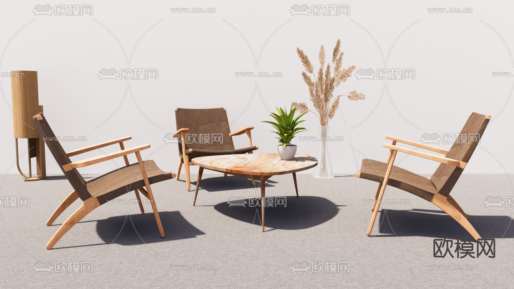 现代户外座椅su模型