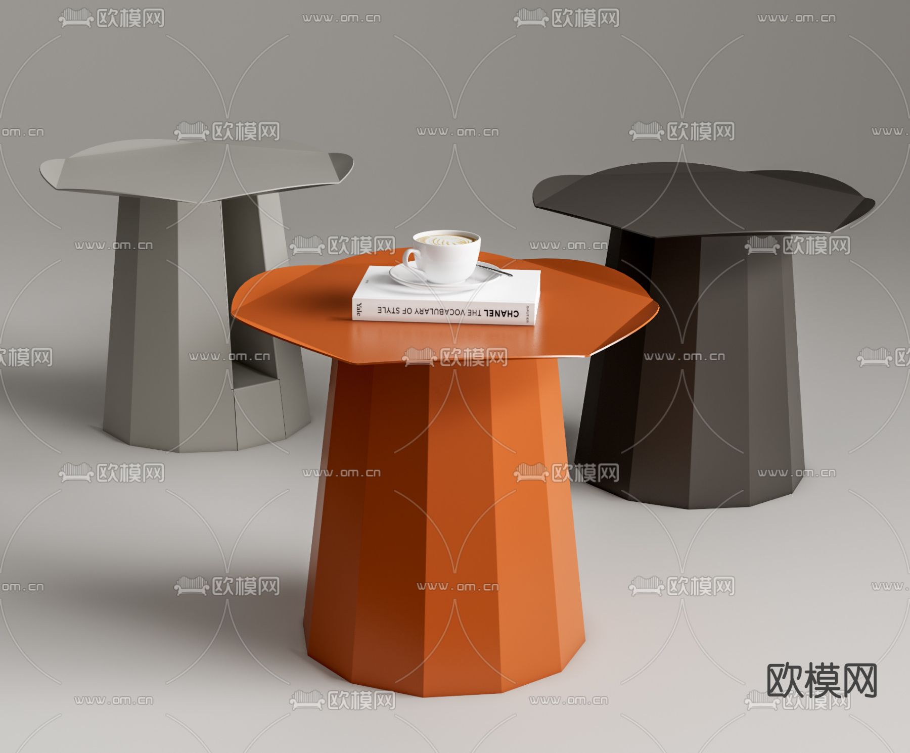 现代角几边几su模型下载（渲染图1）