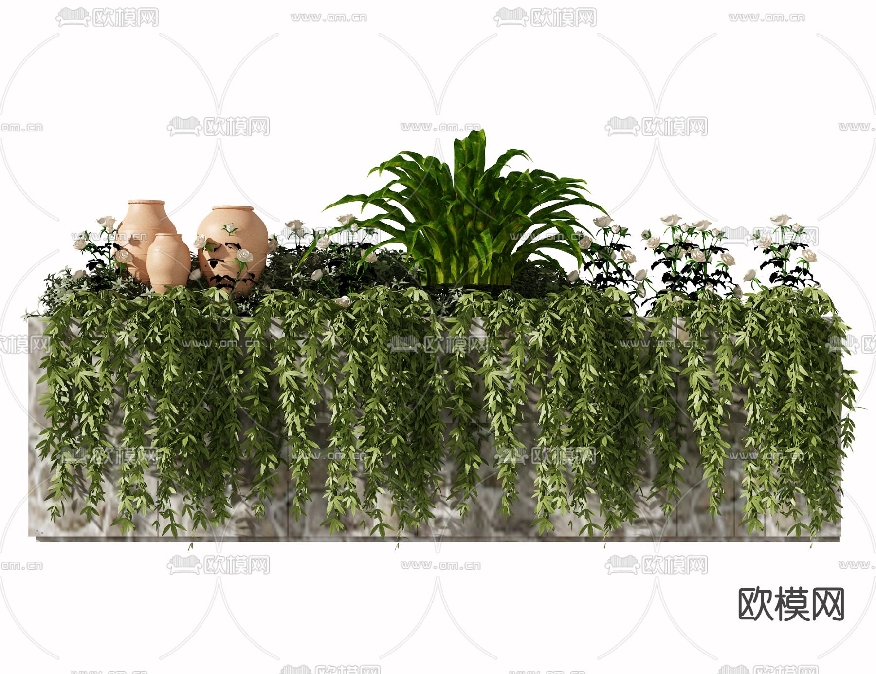 现代绿植藤蔓3d模型下载