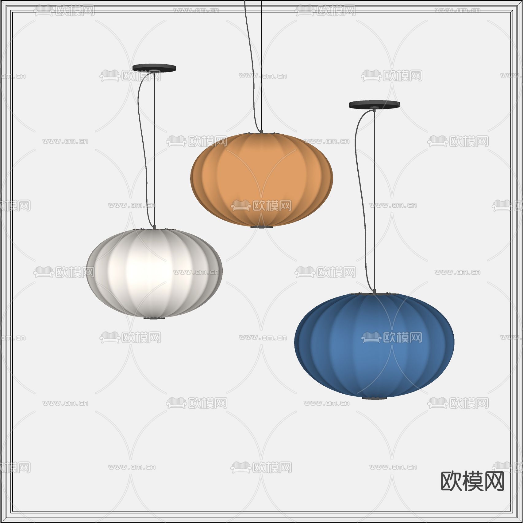 现代吊灯su模型