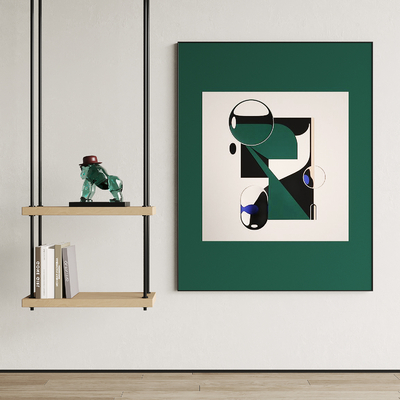 现代抽象装饰画su模型