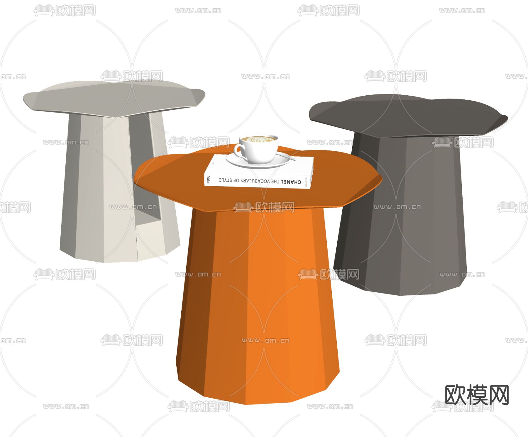 现代角几边几su模型下载（渲染图2）