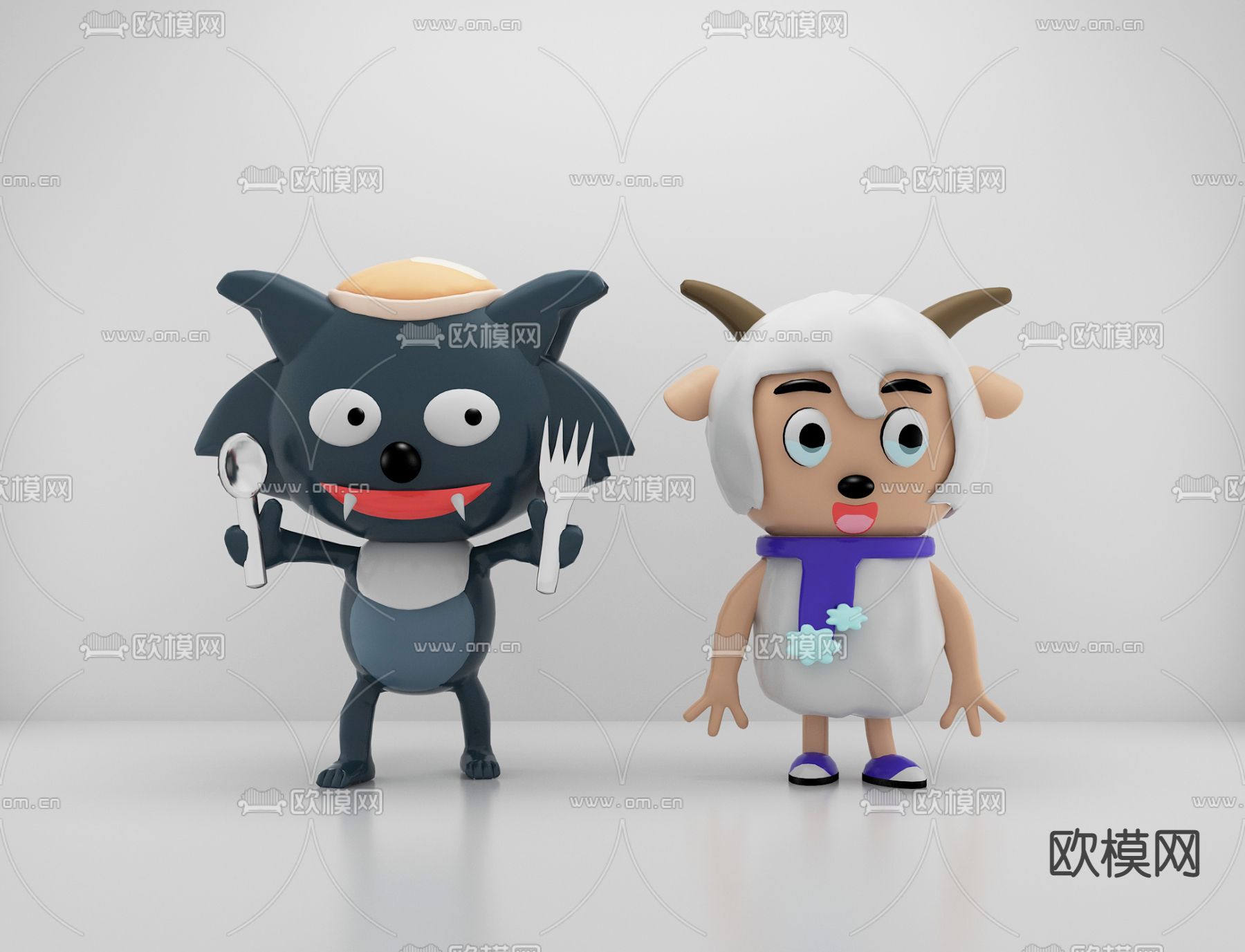 现代 玩具喜洋洋灰太狼3d模型下载