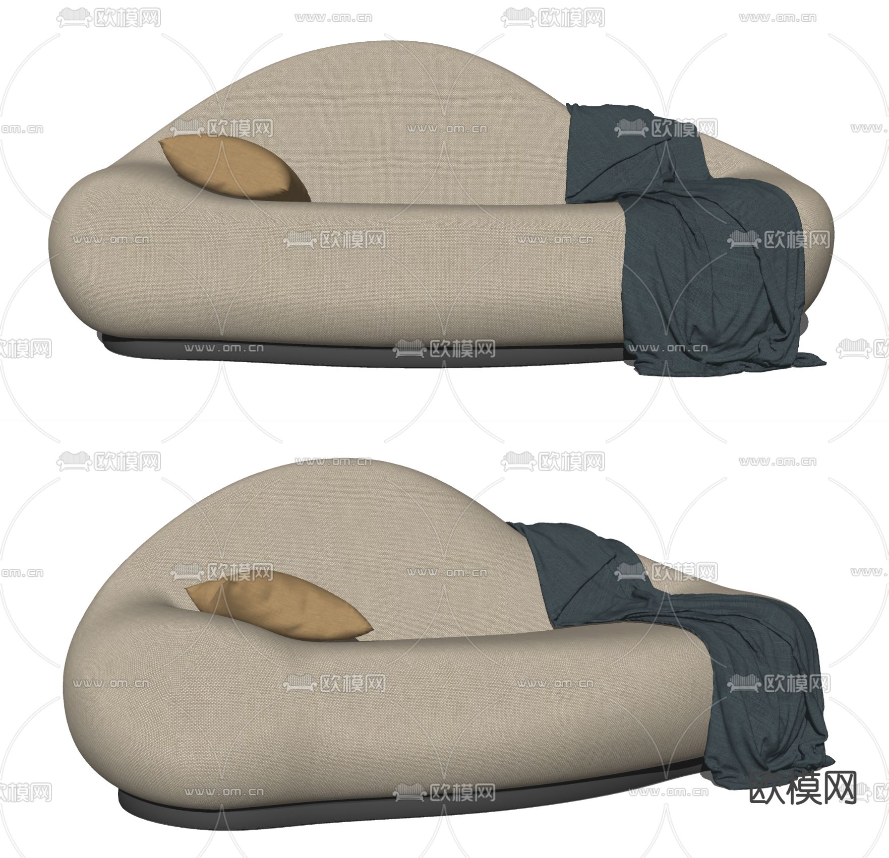 Grado 现代贵妃椅su模型