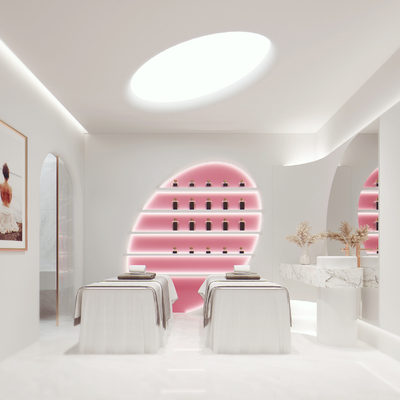  现代美容院su模型 