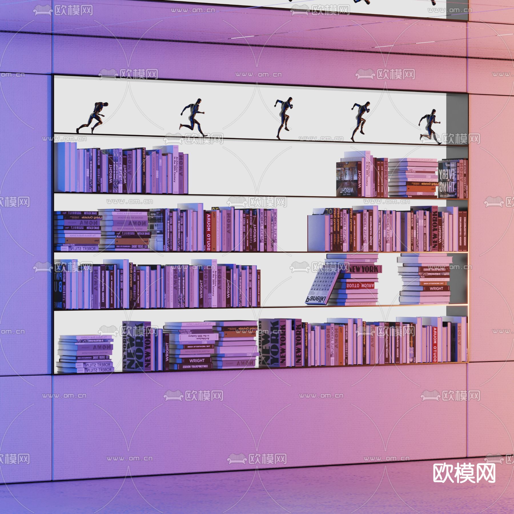 现代书籍书本3d模型下载