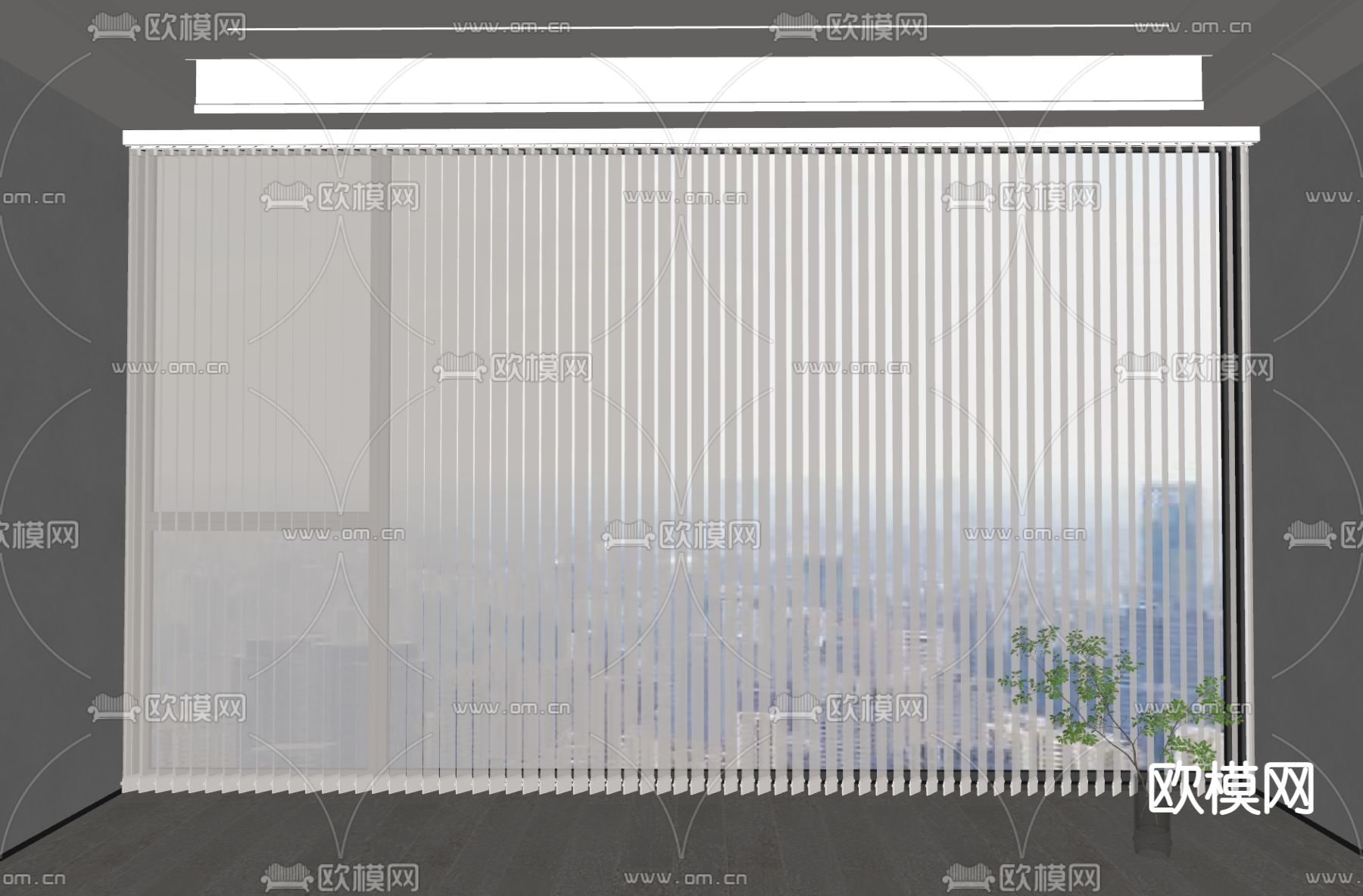 现代梦幻帘垂直百叶su模型下载_ID12072157_sketchup模型下载-欧模网