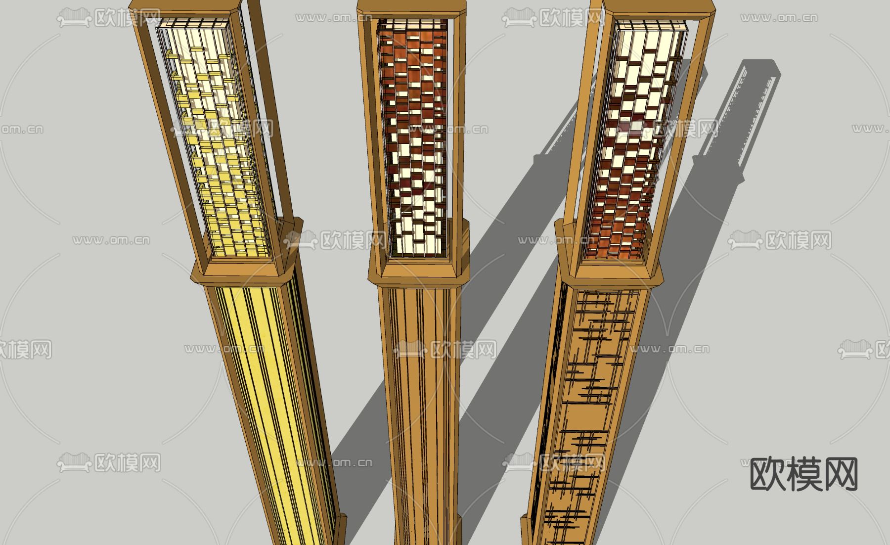 现代户外灯su模型下载（渲染图3）