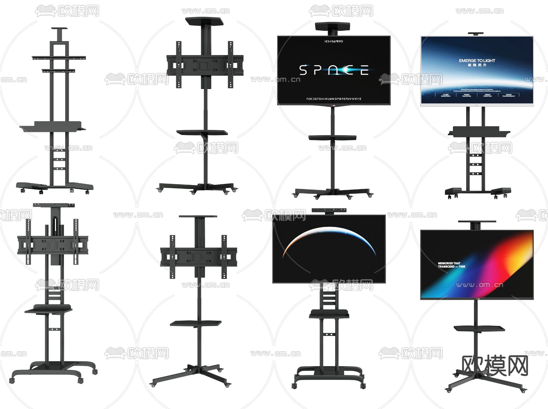 现代电视机架su模型下载（渲染图1）