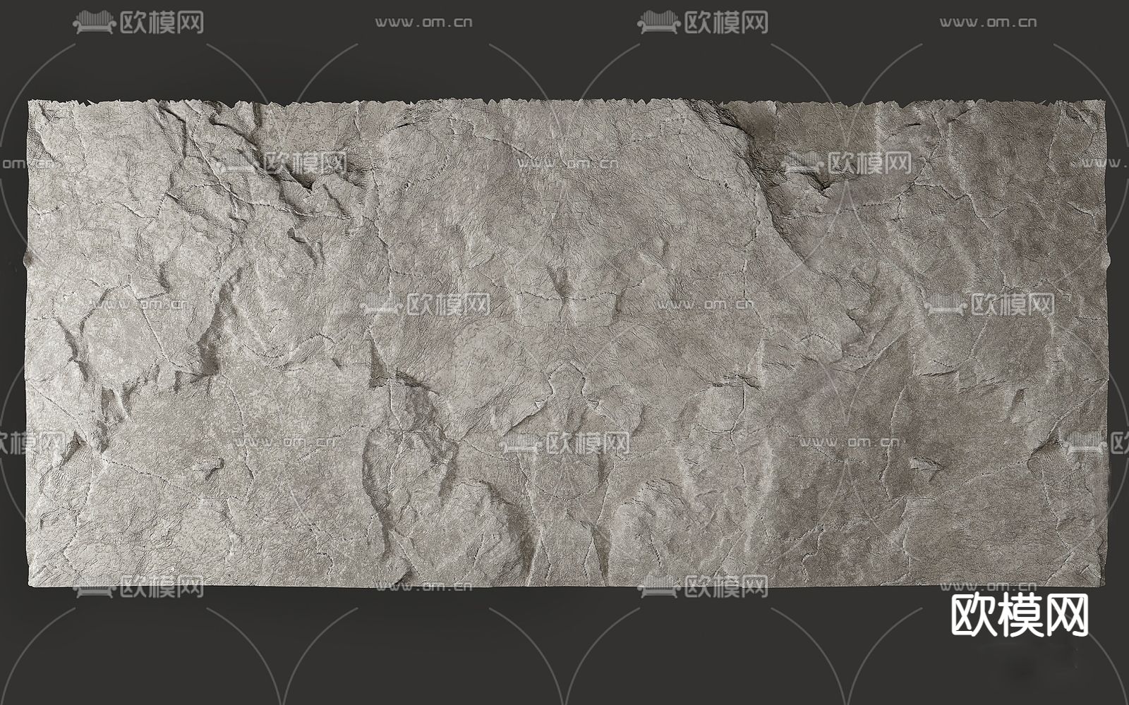 现代岩石背景墙su模型