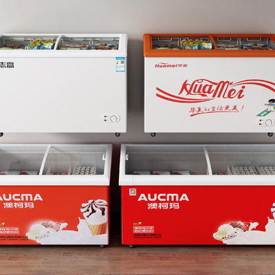  现代冰箱冰柜su模型 