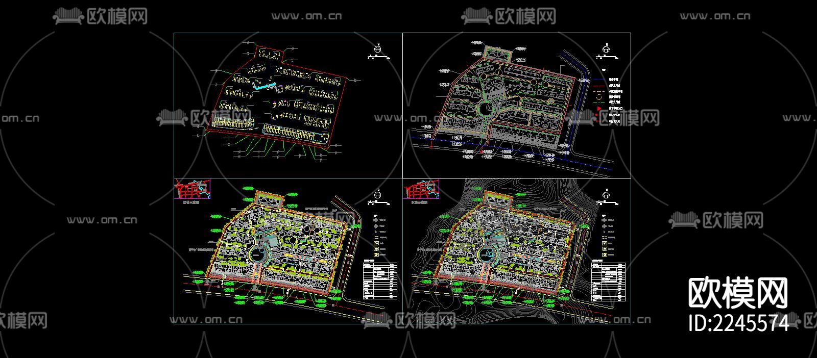住宅总平面图下载（渲染图1）
