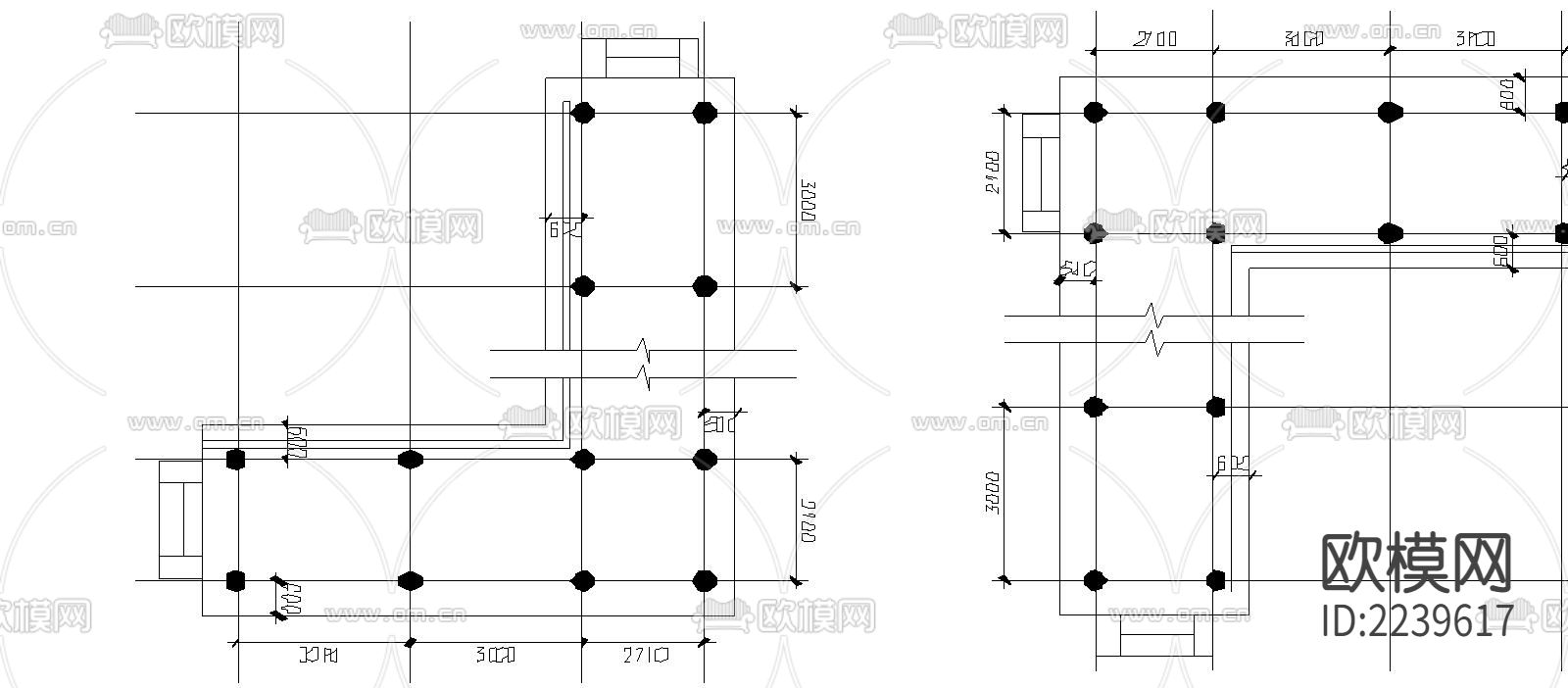 驿廊平立剖面图下载（渲染图2）