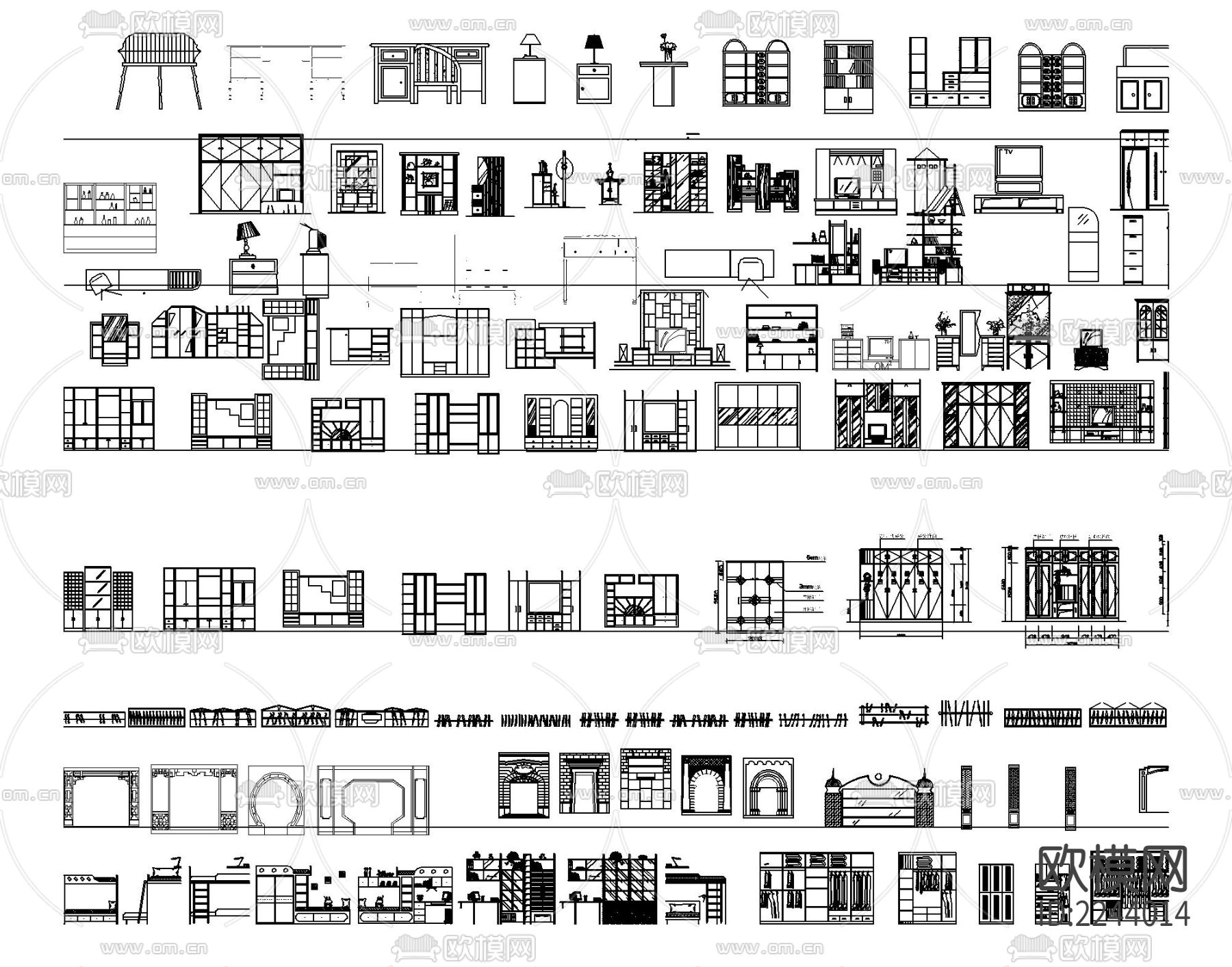 2022CAD平立面图库大全下载（渲染图6）